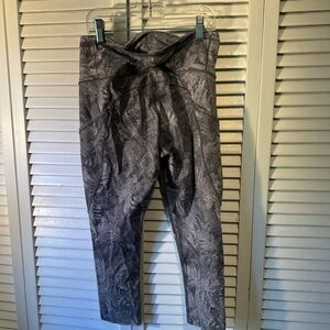 lululemon athletica Black Gray Printed High-Rise Leggings